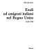 Esuli ed emigrati italiani nel RegnoUnito 1920-1940